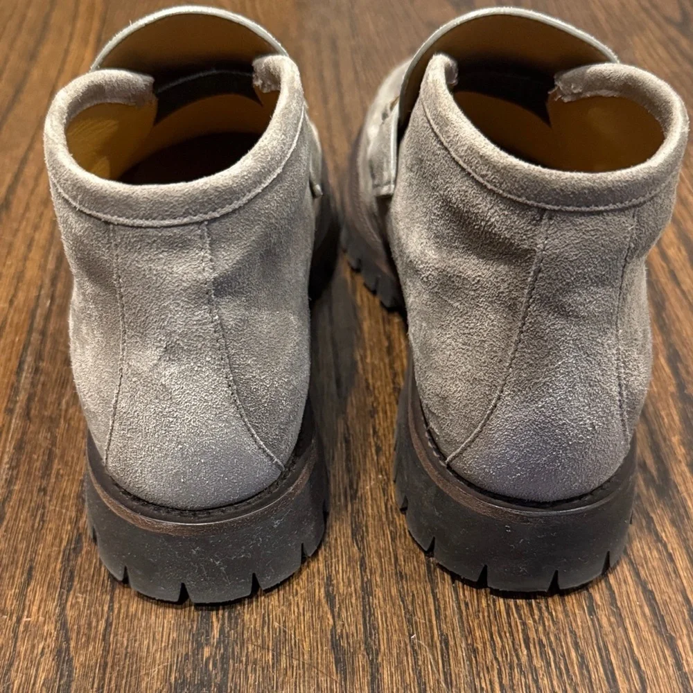 Gucci Suede Horsebit Ankle Boots Loafers